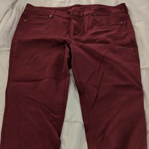 Maurices Maroon Skinny Jeans
